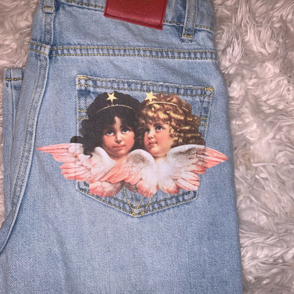 Fiorucci angel patch jeans